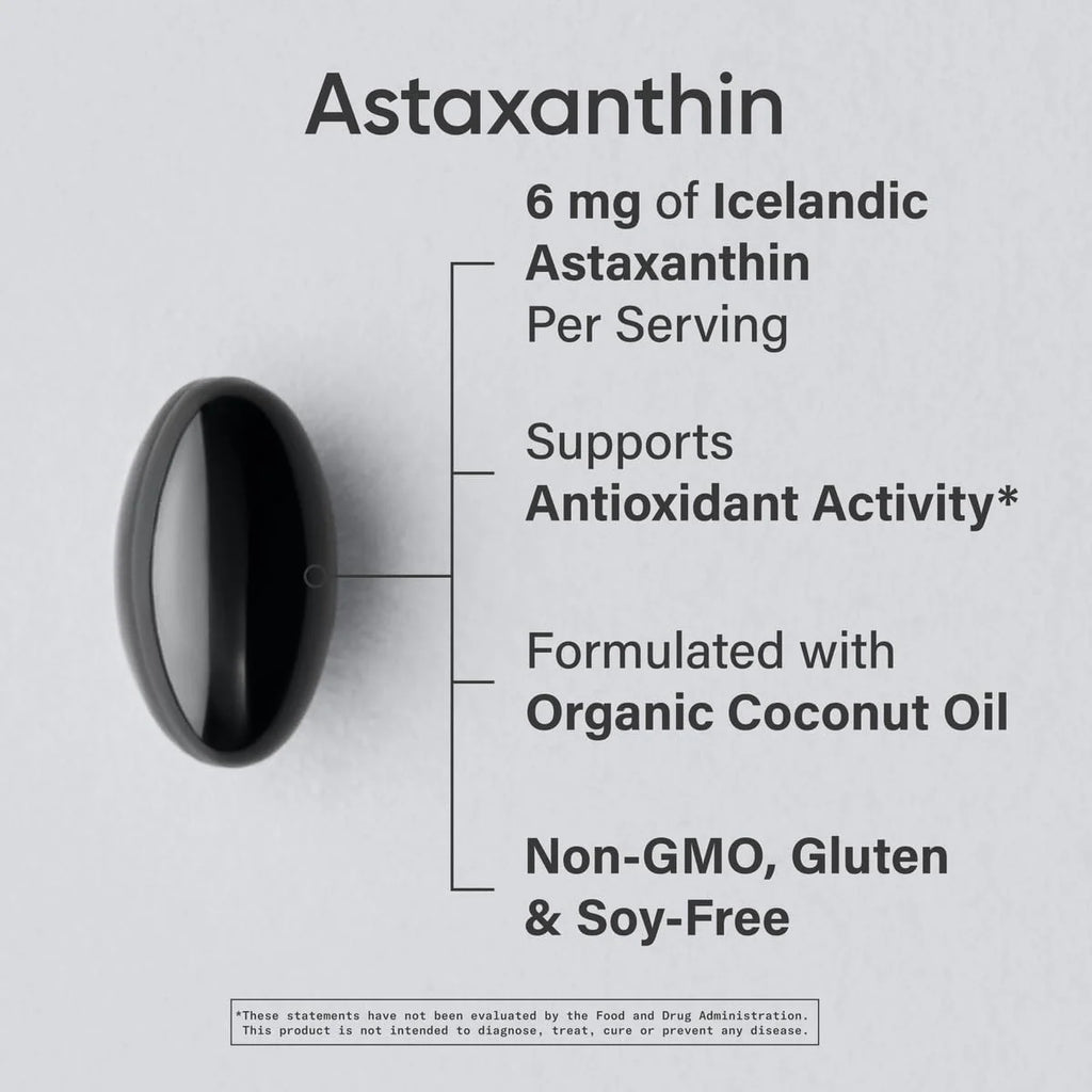 Sports Research Triple Strength Astaxanthin Supplement (6Mg) with Organic Coconut Oil for Antioxidant Activity, Skin & Eye Health Support - Non-Gmo Verified & Gluten Free - 120 Softgels