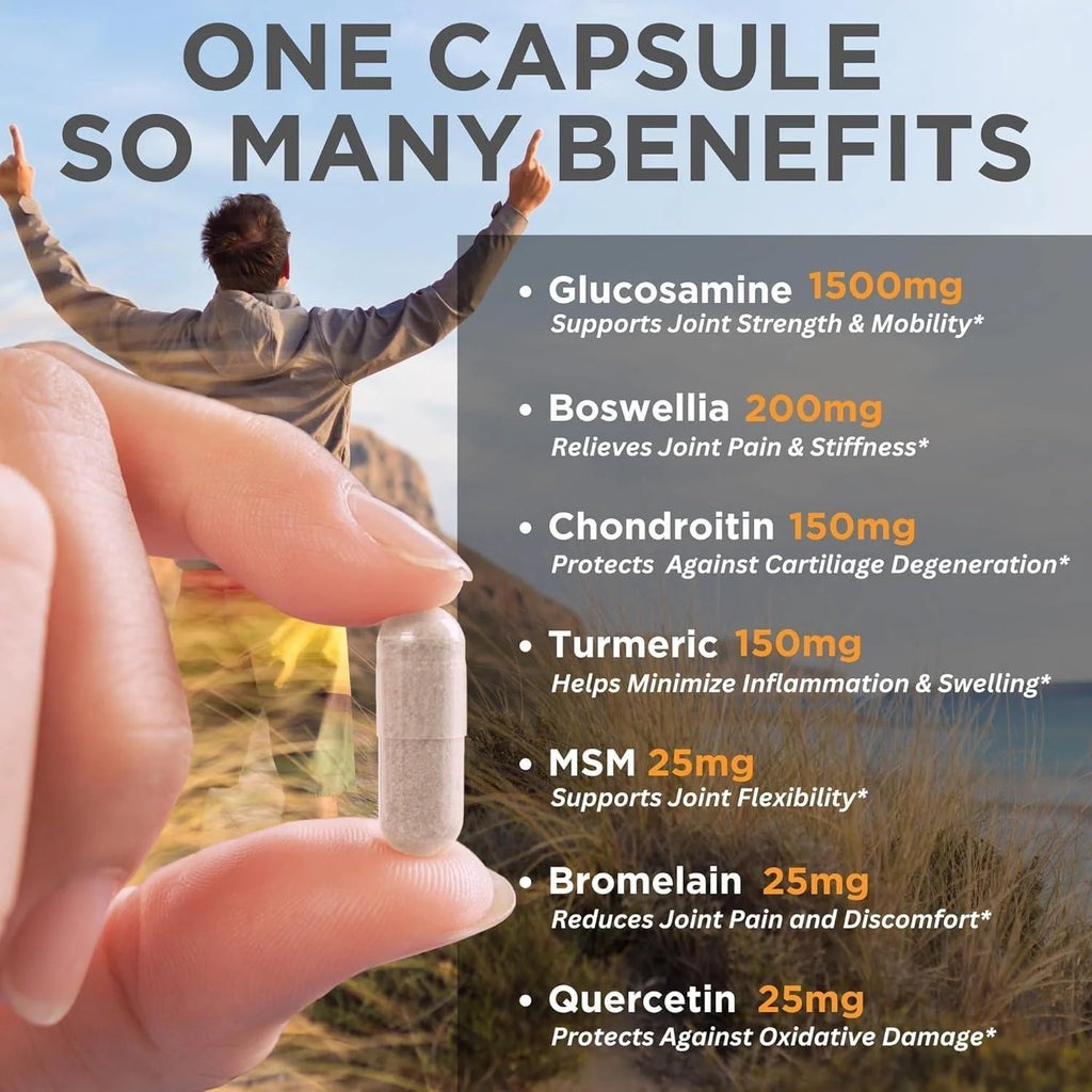 Clear Joint Support Glucosamine Chondroitin MSM Boswellia 90 Capsules