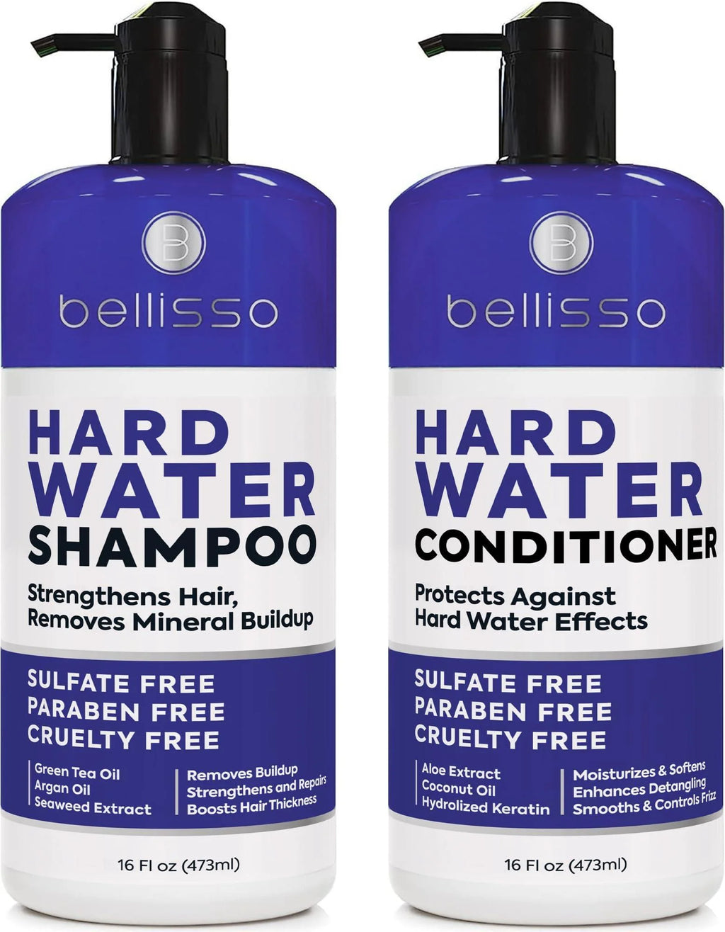 Hard Water Shampoo and Conditioner Set Sulfate Free Hair Care Products For