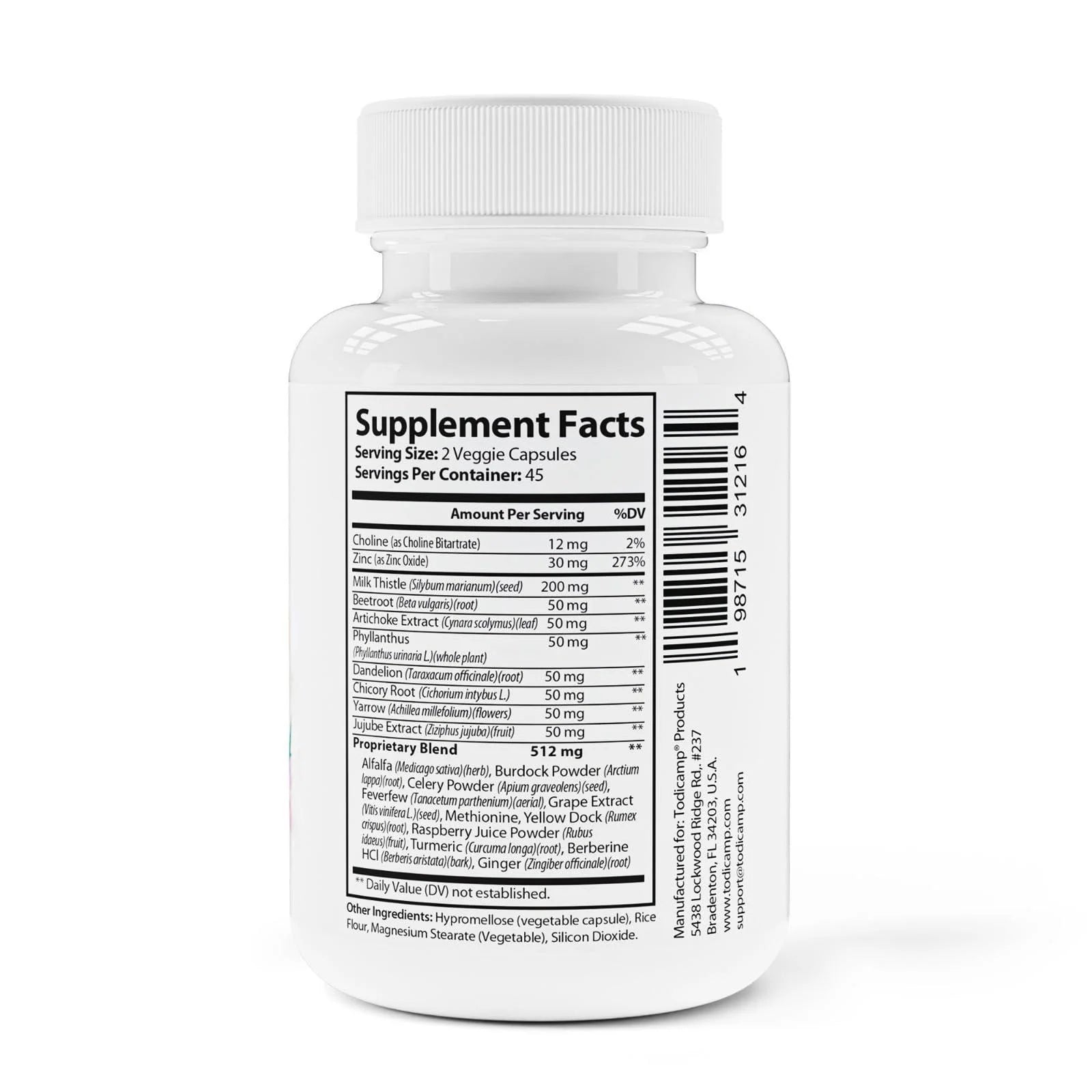 Liver Health with Milk Thistle Artichoke Extract Choline Advanced Liver Detox Capsules for Liver Cleanse Liver Repair Milk Thistle Liver Support (90 Capsules (Pack of 1))