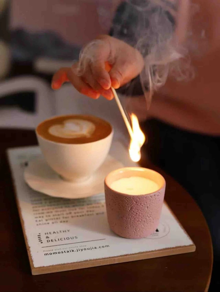 Wood Wick Soy Wax Scented Candle - Breath of Nature Scented - Alps Pink