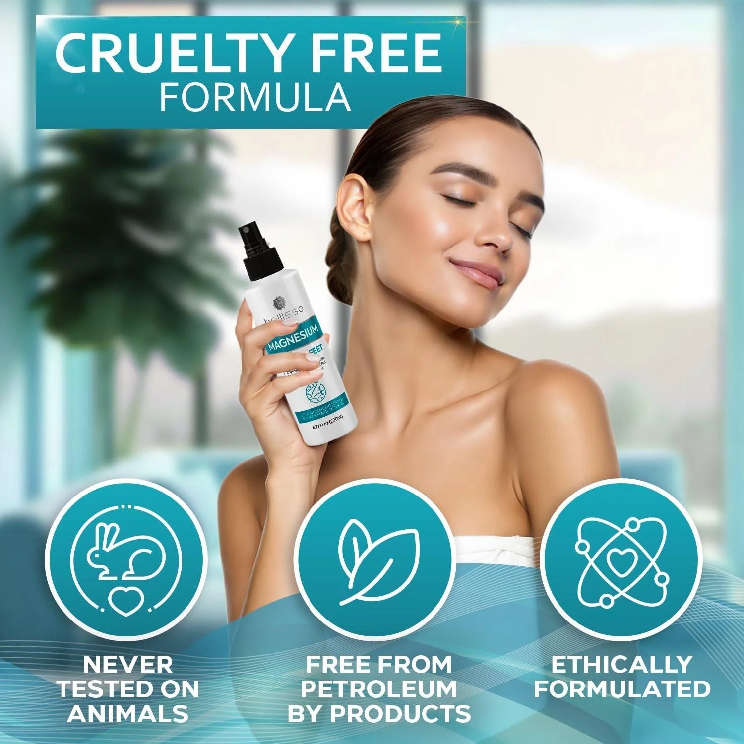 Magnesium Chloride Spray for Feet with Castor Oil 6.77 Fl Oz for Hydration Topical Foot Application for Women Men Kids and Adults Extra Strength Formula for Leg Spasms Muscle Cramps and Restless Legs