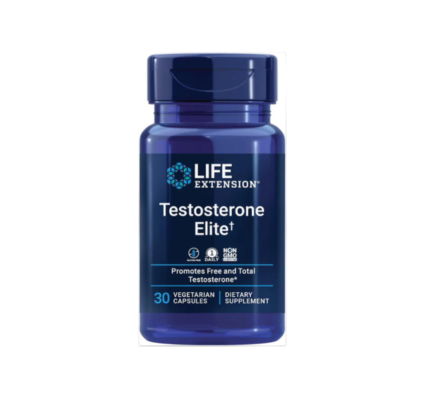 Life Extension Testosterone Elite – Testosterone Production Support Supplement for Men - with Luteolin, Pomegranate and Cacao Seed Extract – Gluten-Free, Non-Gmo, Vegetarian – 30 Capsules