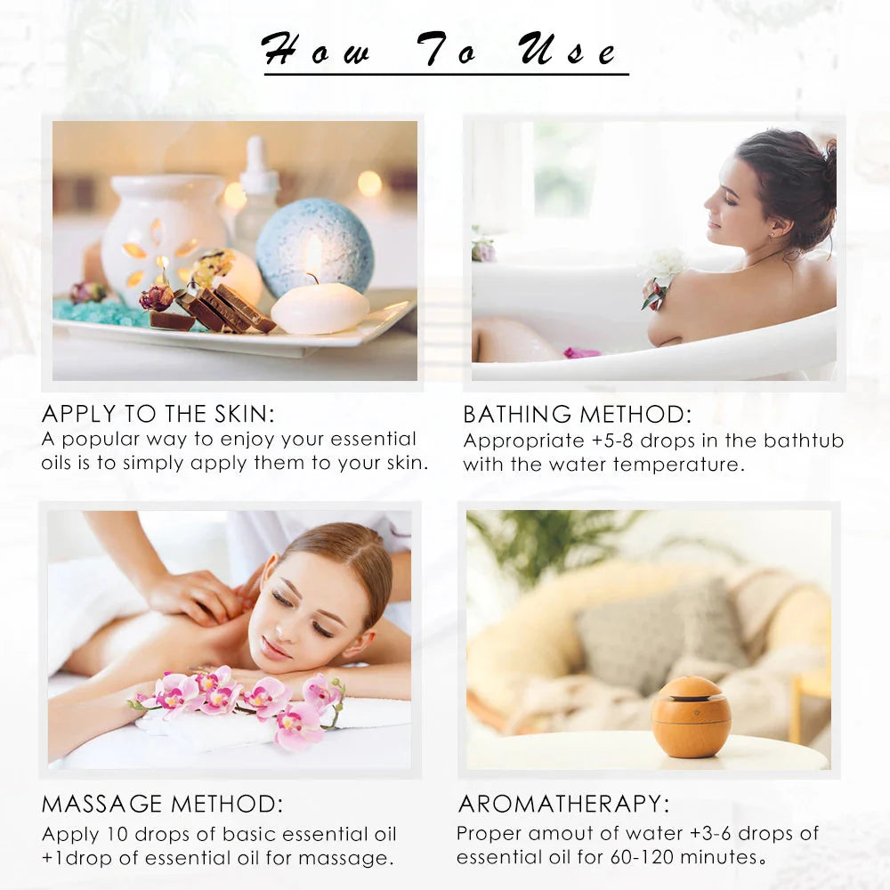 MAYJAM 10ML Lavender Lemongrass Jasmine Vanilla Eucalyptus Rose Lemon Essential Oil for Humidifier Diffuser Candle Making