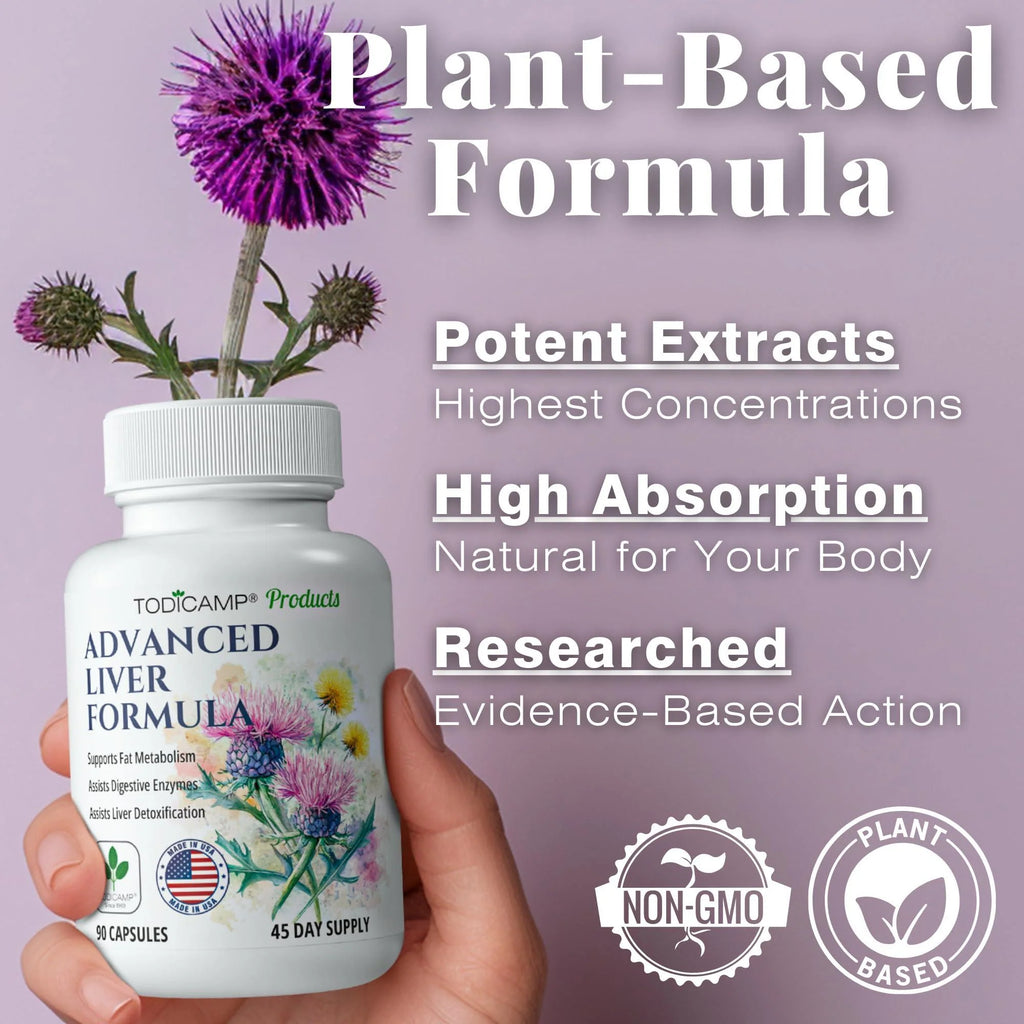 Liver Health with Milk Thistle Artichoke Extract Choline Advanced Liver Detox Capsules for Liver Cleanse Liver Repair Milk Thistle Liver Support (90 Capsules (Pack of 1))