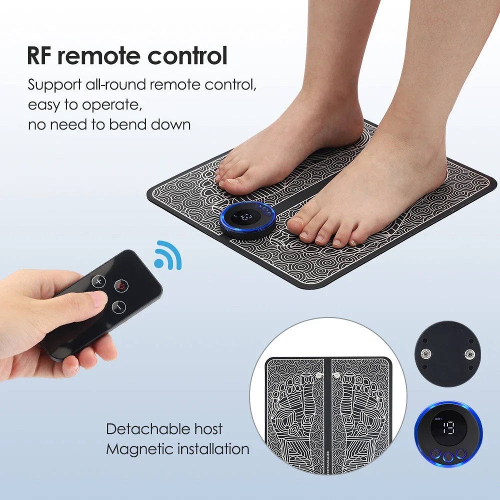 Transcutaneous Electronic Nerve Stimulator, EMS Foot Massager for Muscle Relaxation, LCD Display Screen,Back & Legs Massager